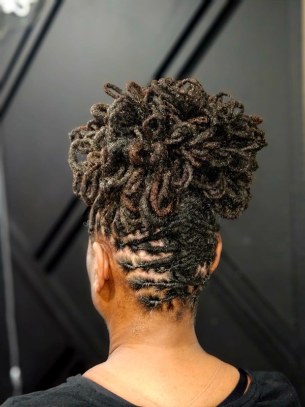 Updo Style by Modesty Locs, Manchester CT